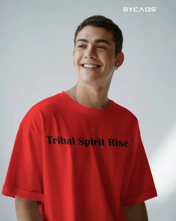 Red_Cotton_Tribal_Warrior_Spirit_Oversized_T-Shirt_|_Bold_Ethnic_Power