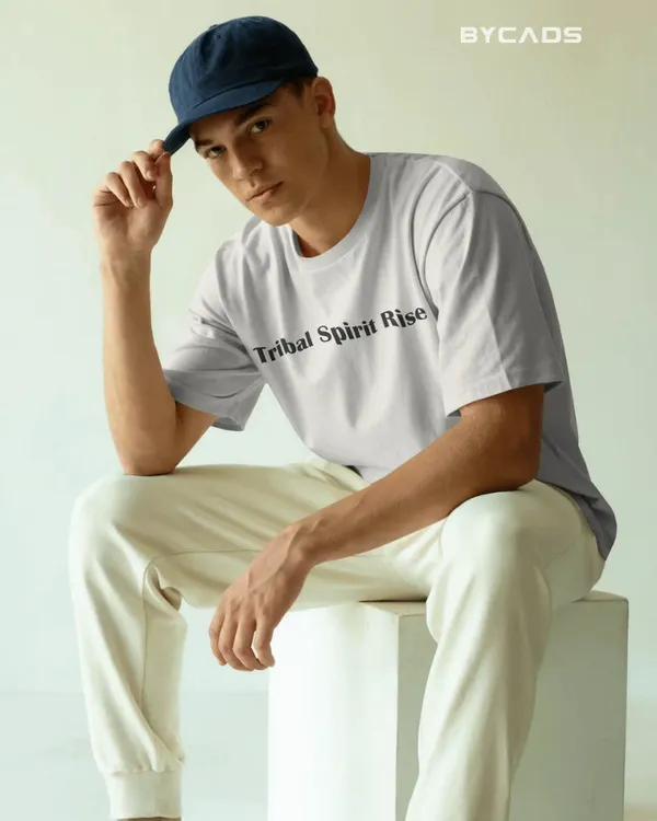 White_Cotton_Tribal_Warrior_Spirit_Oversized_T-Shirt_|_Bold_Ethnic_Power