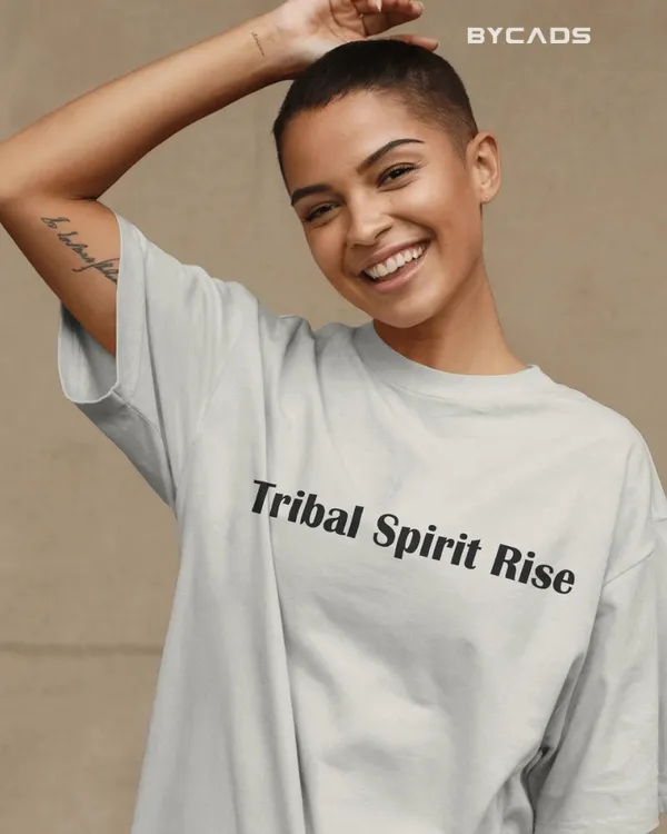 White_Cotton_Tribal_Warrior_Spirit_Oversized_T-Shirt_|_Bold_Ethnic_Power