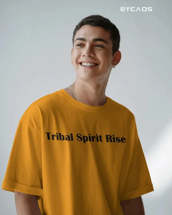 Yellow_Cotton_Tribal_Warrior_Spirit_Oversized_T-Shirt_|_Bold_Ethnic_Power