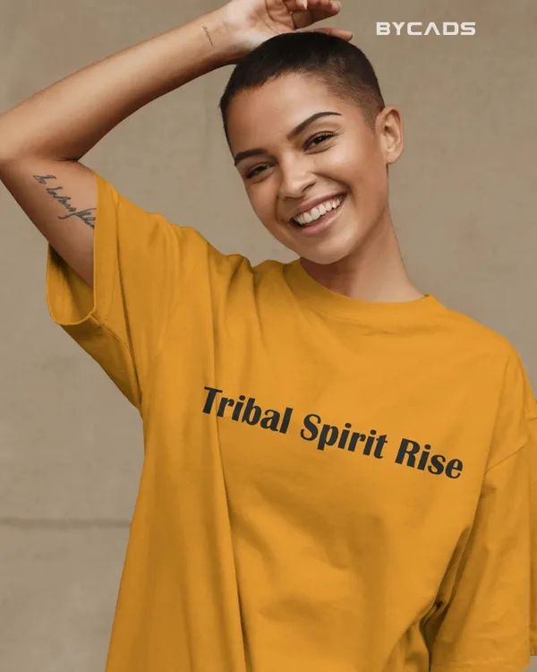 Yellow_Cotton_Tribal_Warrior_Spirit_Oversized_T-Shirt_|_Bold_Ethnic_Power