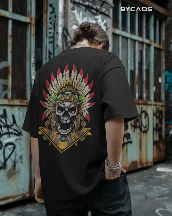 Black_Cotton_Mysterious_Cleopatra_Oversized_T-Shirt_|_Gothic_Egyptian_Streetwear