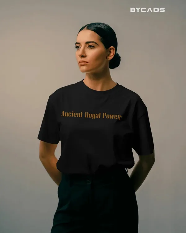 Black_Cotton_Maahes_Oversized_Unisex_T-Shirt_|_Egyptian_Warrior_Streetwear