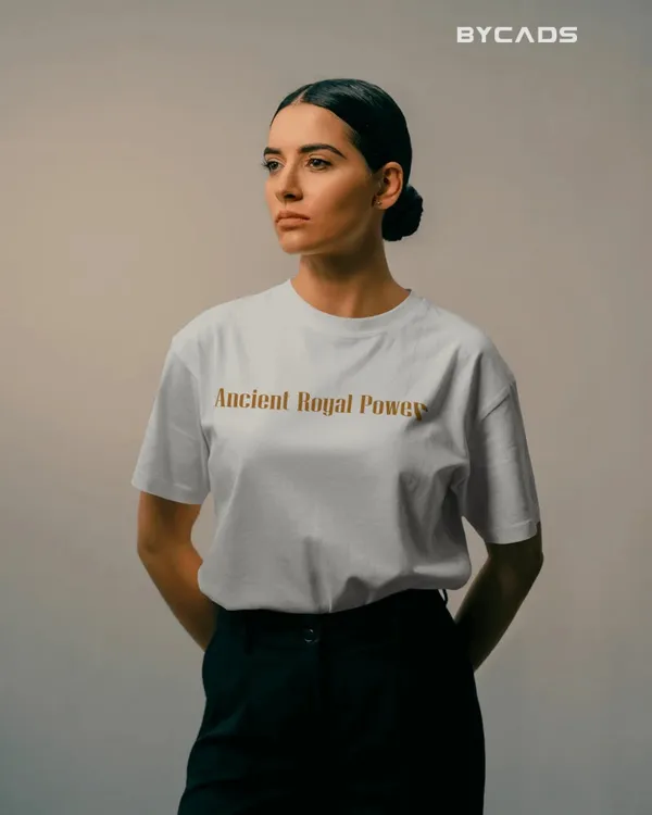 White_Cotton_Maahes_Oversized_Unisex_T-Shirt_|_Egyptian_Warrior_Streetwear