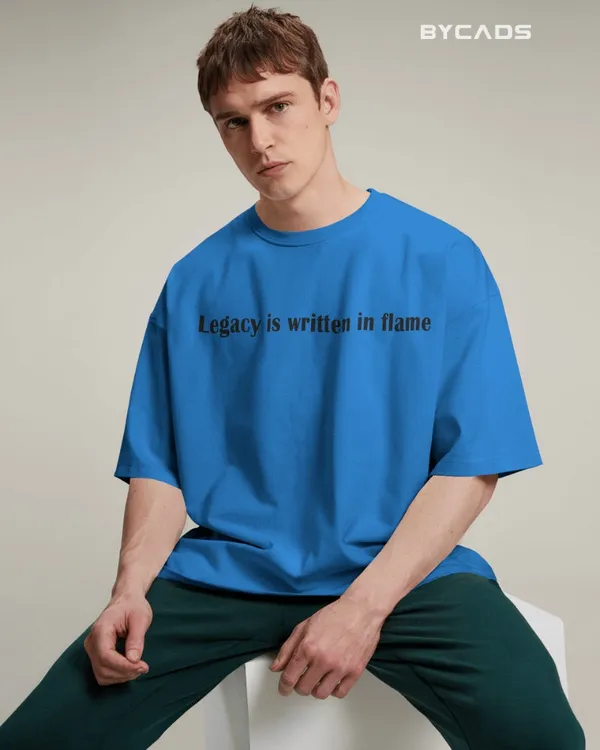 Blue_Cotton_Unique_Red_Dragon_|_Oversized_Urban_Warrior_T-Shirt