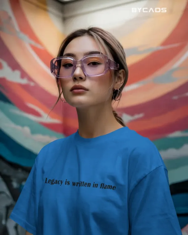 Blue_Cotton_Unique_Red_Dragon_|_Oversized_Urban_Warrior_T-Shirt
