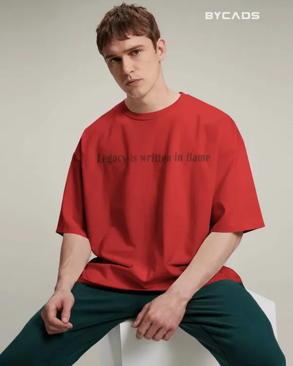 Red_Cotton_Unique_Red_Dragon_|_Oversized_Urban_Warrior_T-Shirt