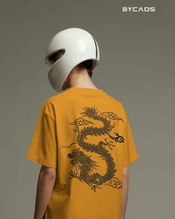 Yellow_Cotton_Unique_Red_Dragon_|_Oversized_Urban_Warrior_T-Shirt