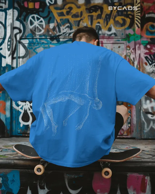 Blue_Cotton_Floating_Human_Oversized_Unisex_T-Shirt_|_Artistic_Streetwear
