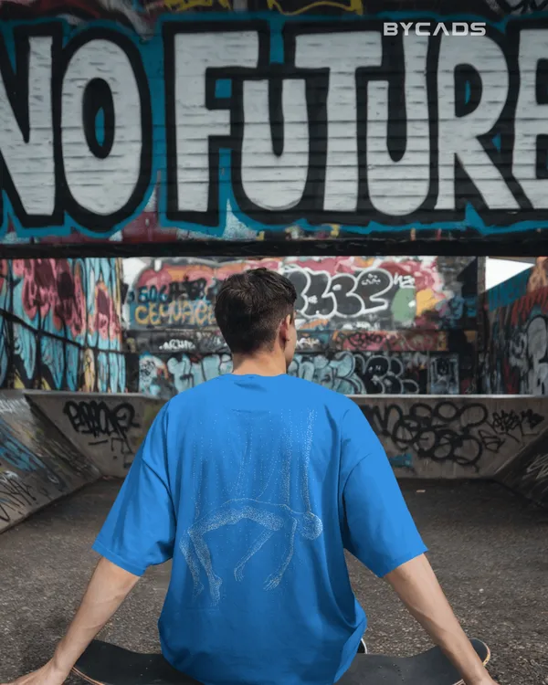 Blue_Cotton_Floating_Human_Oversized_Unisex_T-Shirt_|_Artistic_Streetwear