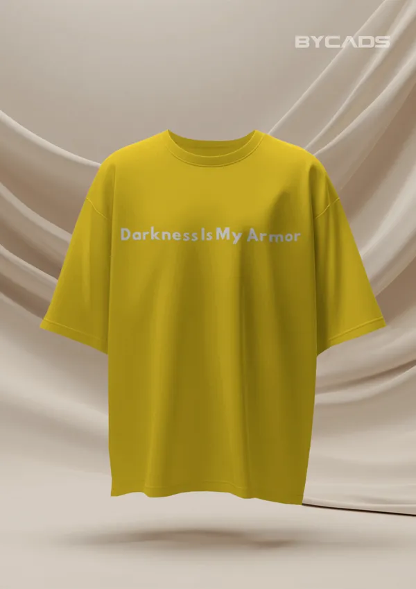 Yellow_Cotton_Dark_Hooded_Knight_Oversized_Unisex_T-Shirt_|_Mysterious_Shadow_Armor_Design