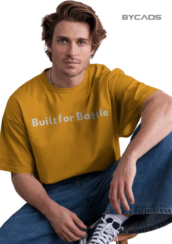 Yellow_Cotton_Iron_Spartan_Oversized_Unisex_T-Shirt_|_Ancient_Warrior_Helmet_Graphic