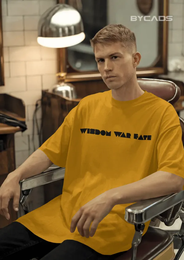 Yellow_Cotton_Viking_Warrior_Oversized_Unisex_T-Shirt_|_Norse_Streetwear