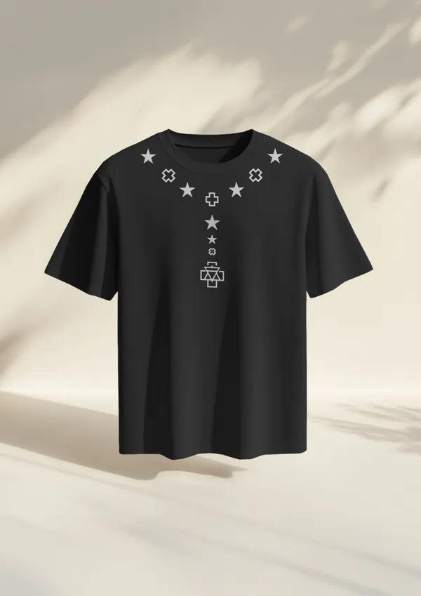 Black_Cotton_Stellar_Alignment_Oversized_T-Shirt_|_Cosmic_Streetwear_Drop