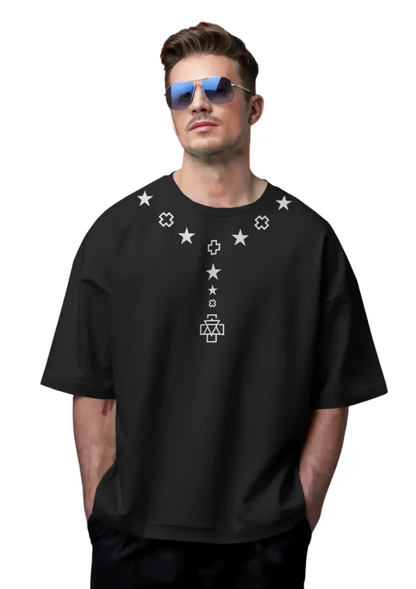 Black_Cotton_Stellar_Alignment_Oversized_T-Shirt_|_Cosmic_Streetwear_Drop