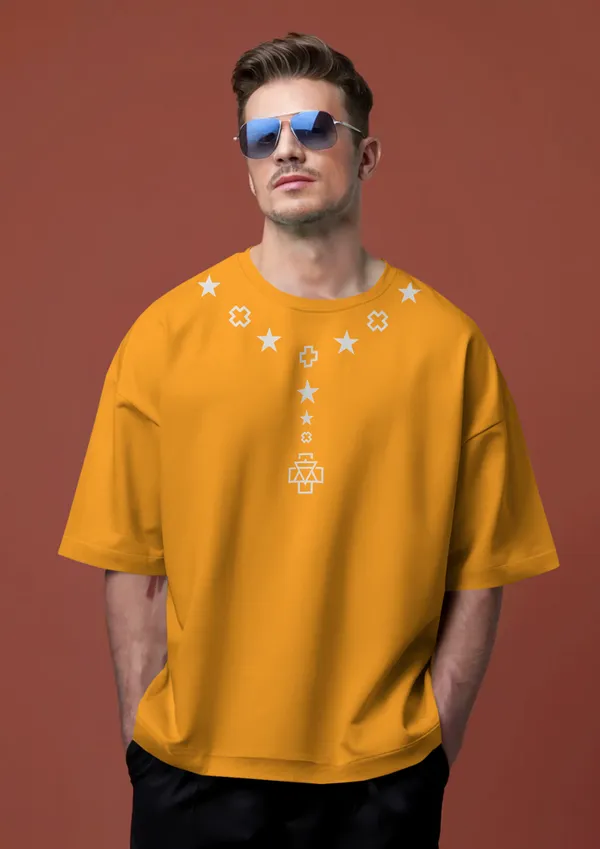 Yellow_Cotton_Stellar_Alignment_Oversized_T-Shirt_|_Cosmic_Streetwear_Drop