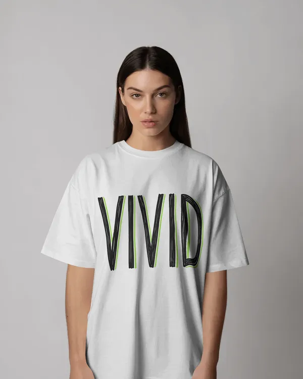 VIVID_Minimal_Neon_Outline_Oversized_Unisex_T-Shirt_Cotton_bland_-_BYCADS