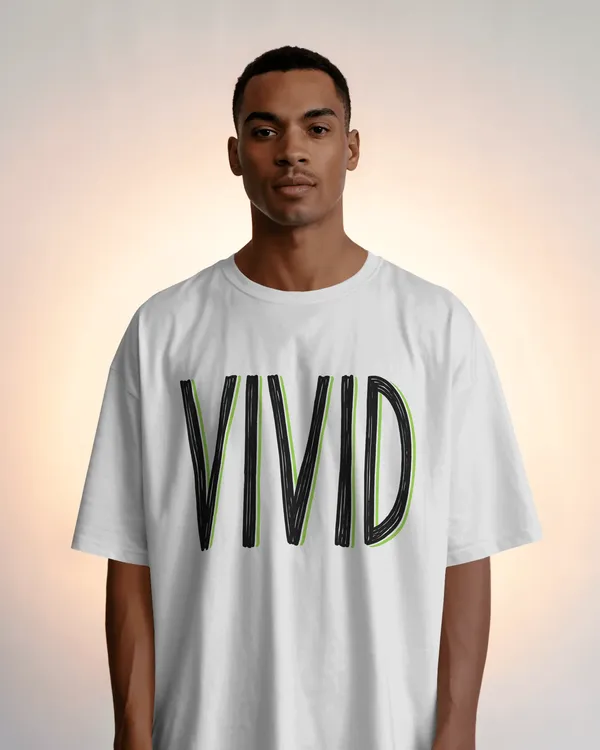 VIVID_Minimal_Neon_Outline_Oversized_Unisex_T-Shirt_Cotton_bland_-_BYCADS