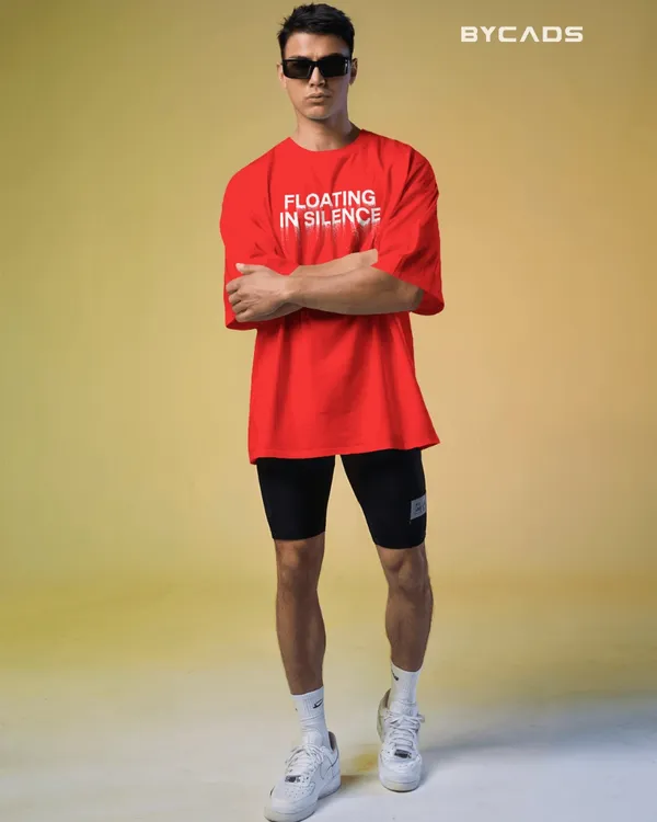 Red_Cotton_Floating_Human_Oversized_Unisex_T-Shirt_|_Artistic_Streetwear