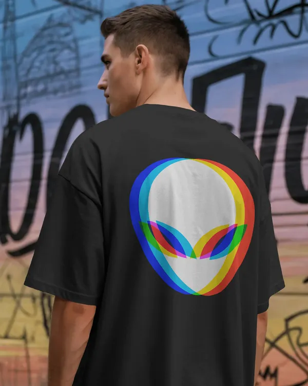 Black_Cotton_Alien_Vibes_Oversized_T-Shirt_|_Trippy_Streetwear_Graphic