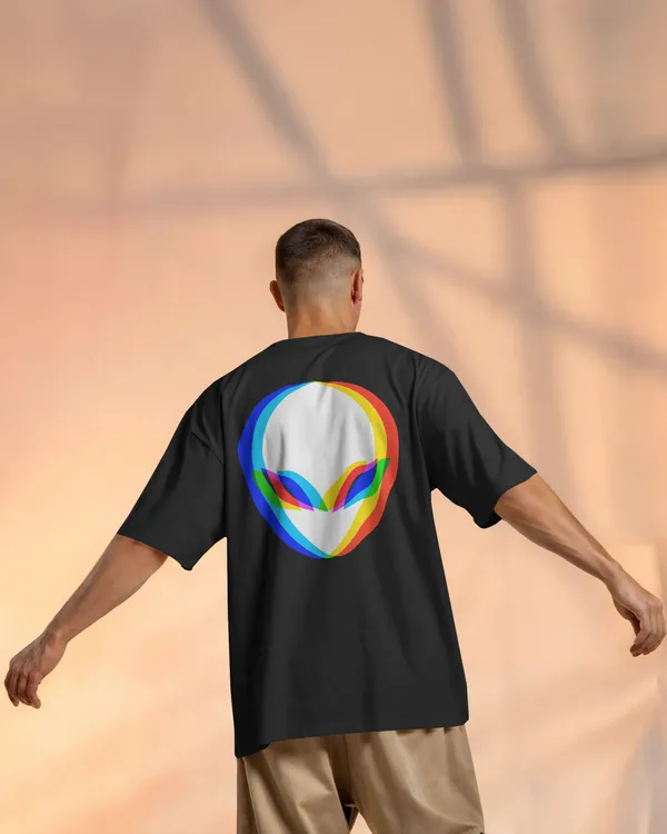 Black_Cotton_Alien_Vibes_Oversized_T-Shirt_|_Trippy_Streetwear_Graphic
