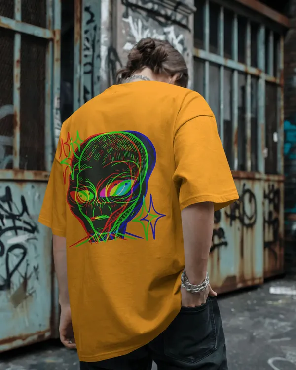 Yellow_Cotton_Cosmic_Frequency_Oversized_Alien_Unisex_Graphic_Tee