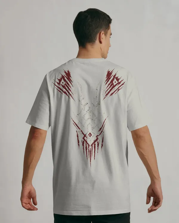 White_Cotton_Savage_Circuit_Tribal_Oversized_T-Shirt_|_Signature_Drop
