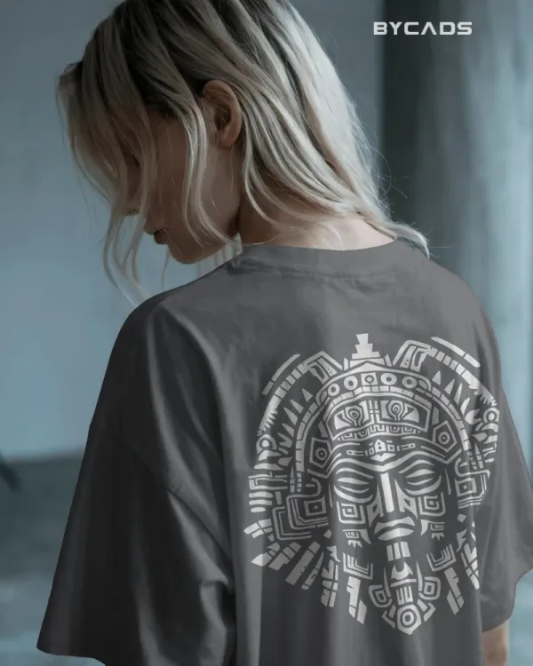 Grey_Cotton_Aztec_Sun_God_Oversized_T-Shirt_|_Sacred_Power_Streetwear