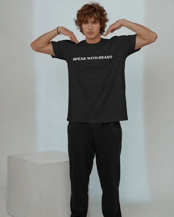 Black_Cotton_Loud_In_Silence_Oversized_Unisex_Streetwear_Graphic_Tee