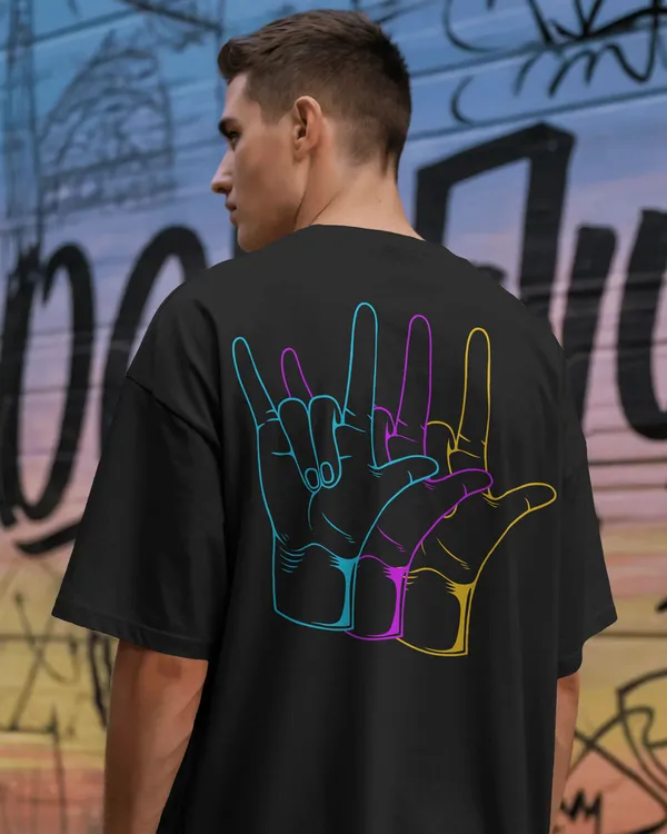 Black_Cotton_Loud_In_Silence_Oversized_Unisex_Streetwear_Graphic_Tee