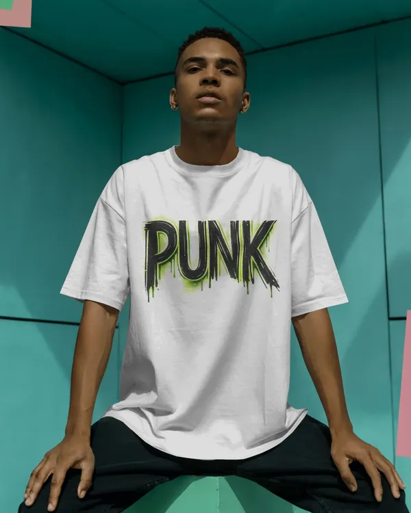 PUNK_Drip_Graphic_Oversized_Unisex_T-Shirt_Cotton_bland_-_BYCADS
