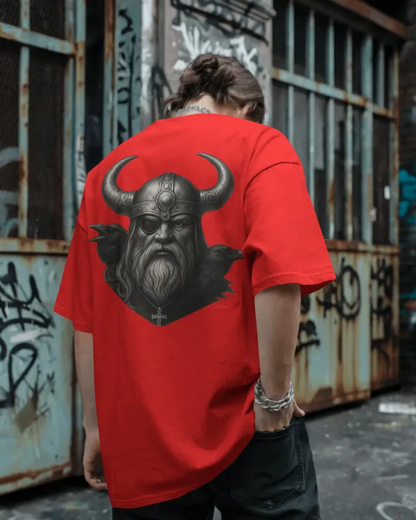 Red_Cotton_Viking_Warrior_Oversized_T-Shirt_|_Norse_Streetwear
