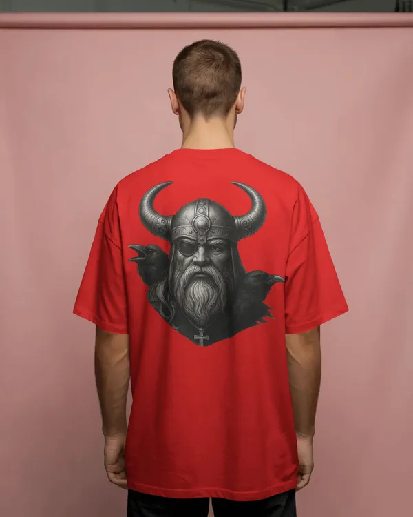 Red_Cotton_Viking_Warrior_Oversized_T-Shirt_|_Norse_Streetwear