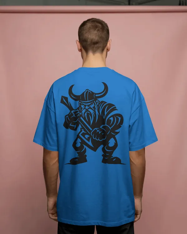 Blue_Cotton_Viking_Warrior_Oversized_T-Shirt_|_Fierce_Axe_Fighter_Graphic