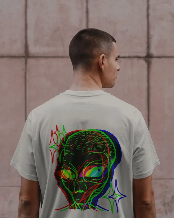 White_Cotton_Cosmic_Frequency_Oversized_Alien_Unisex_Graphic_Tee