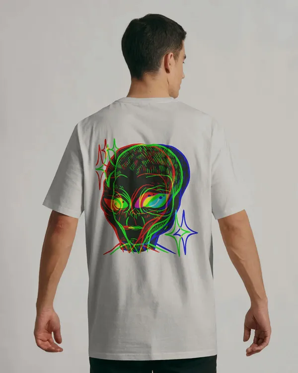White_Cotton_Cosmic_Frequency_Oversized_Alien_Unisex_Graphic_Tee