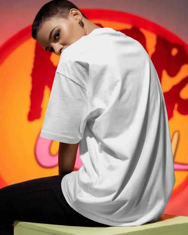 CHAOS_Minimal_Neon_Outline_Oversized_Unisex_T-Shirt_cotton_blend_-_BYCADS