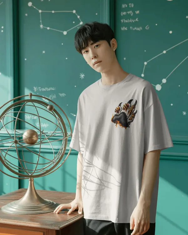 White_Cotton_Roaring_Tiger_Oversized_Unisex_T-Shirt_|_Fierce_Streetwear