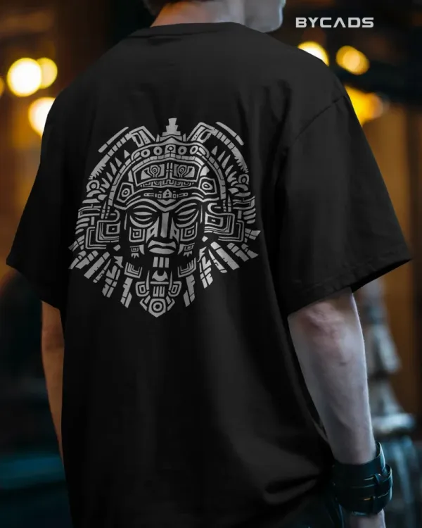 Black_Cotton_Aztec_Sun_God_Oversized_T-Shirt_|_Sacred_Power_Streetwear