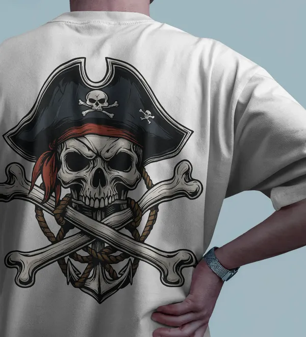 White_Cotton_Crossbones_Pirate_Skull_Oversized_T-Shirt_|_Street_Series_Drop