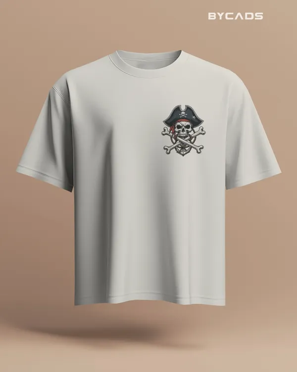 White_Cotton_Crossbones_Pirate_Skull_Oversized_T-Shirt_|_Street_Series_Drop