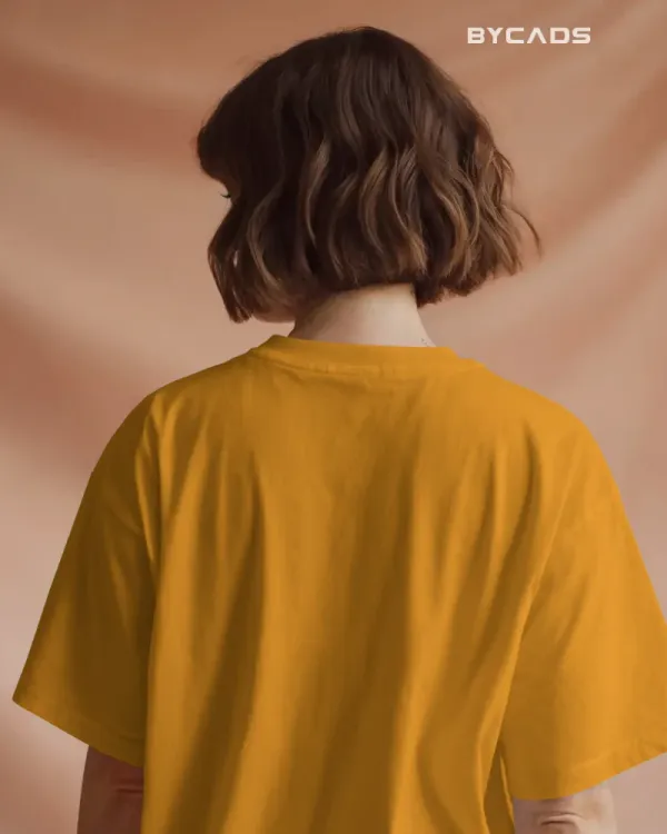 Yellow_Cotton_Cowboy_With_Horse_Oversized_Unisex_T-Shirt_|_Western_Partner_Graphic