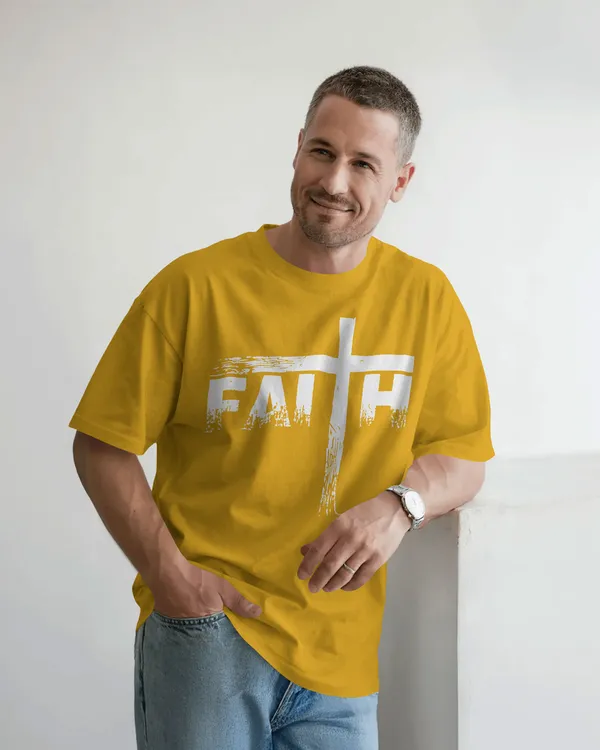 Yellow_Cotton_Bloodstroke_Cross_Oversized_T-Shirt_|_Street_Creed