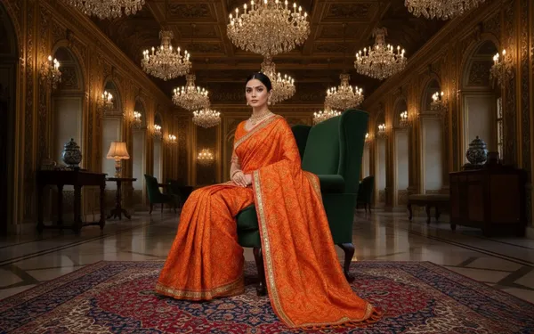Flowy_Bright_Orange_Bandhani_Saree_With_Decent_Border