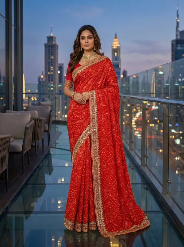 Red_Royal_Scarlet_Bandhani_Saree