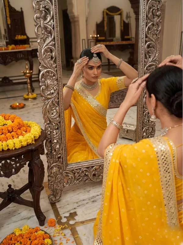 Regal_Yellow_bandhani_Zari_Woven_Saree