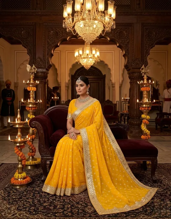 Regal_Yellow_bandhani_Zari_Woven_Saree