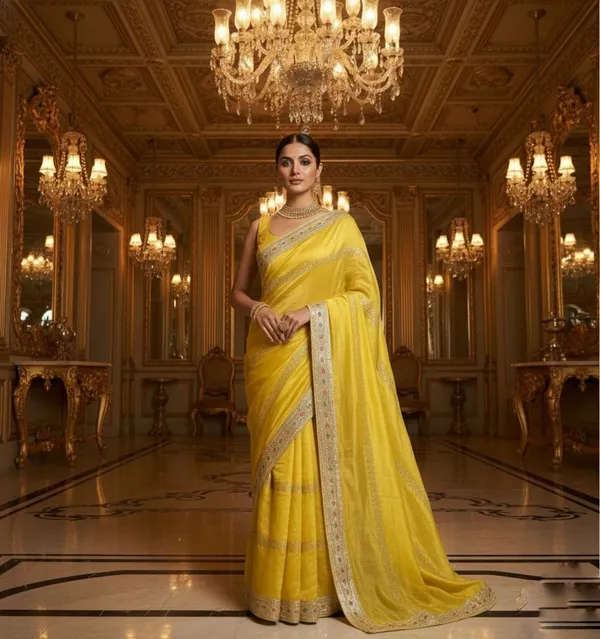 Royal_Marigold_Crunch_Saree_with_Antique_Zari_Border
