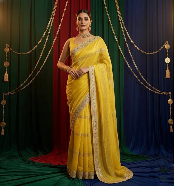 Royal_Marigold_Crunch_Saree_with_Antique_Zari_Border