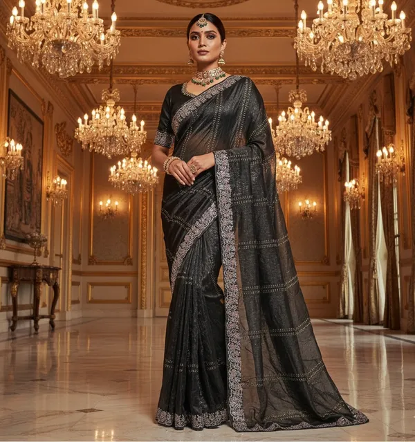 Noir_DMC_Luxe_Chiffon_Saree